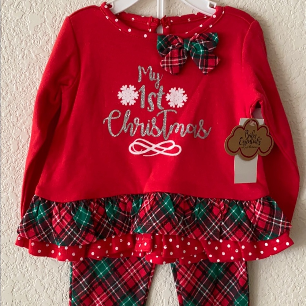 Infants Girls 2 piece Christmas PJ Set Size 18M